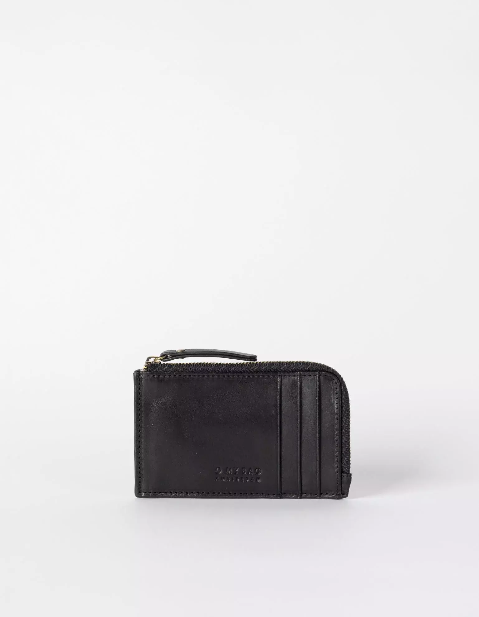 O MY BAG Lola Coin Purse Black Classic Leather Geldbörse schwarz